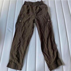 Zara Olive Green Elastic Waist Pants